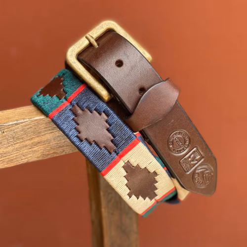 Havana Brown Leather Polo Belt #001