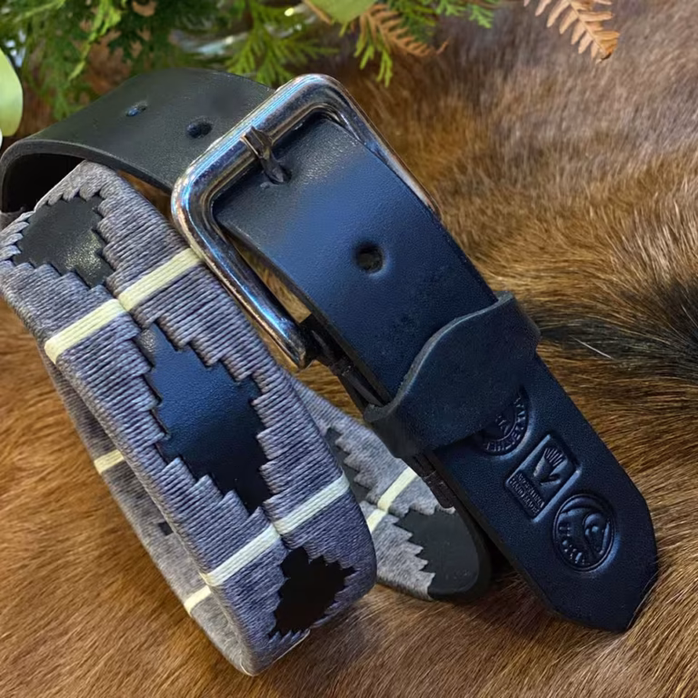 Black Leather Polo Belt #014