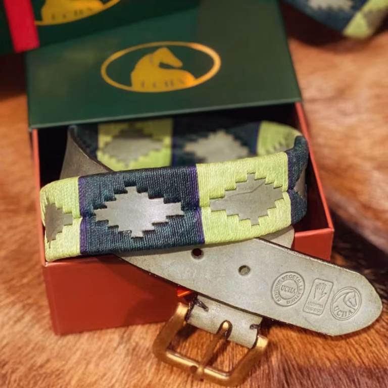 Green Leather Polo Belt #102
