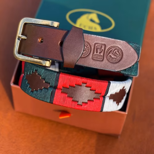 Havana Brown Leather Polo Belt #008