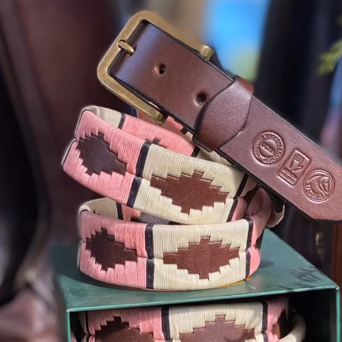 Havana Brown Leather Polo Belt #011