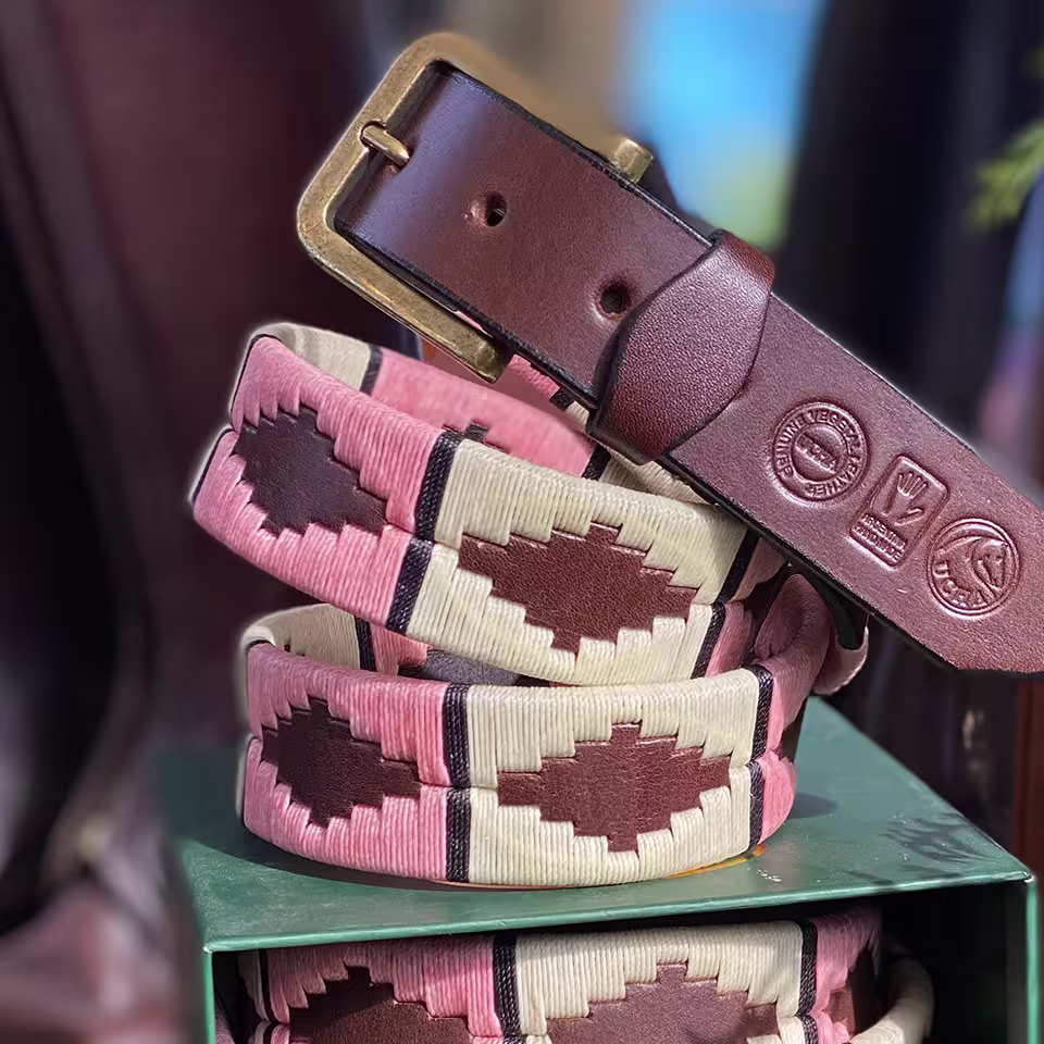 Havana Brown Leather Polo Belt #011