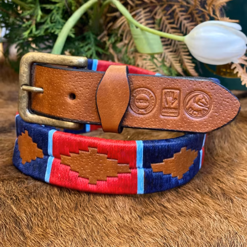 Havana Brown Leather Polo Belt #007