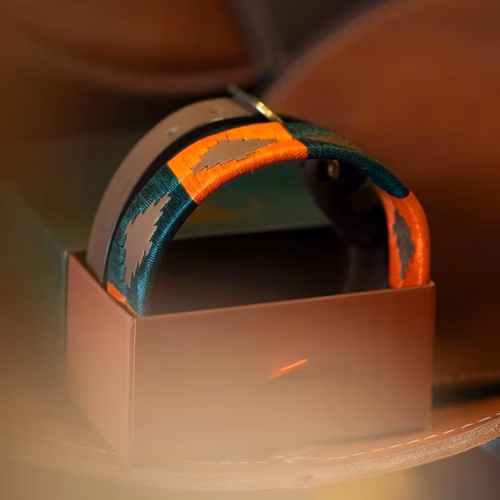 Havana Brown Leather Polo Belt #005