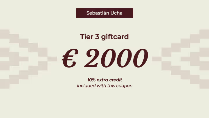 Sebastian Ucha € 2000 giftcard