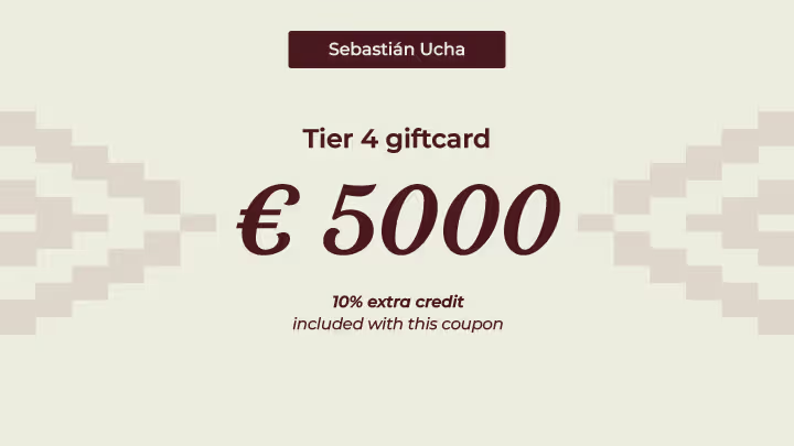 Sebastian Ucha € 5000 giftcard