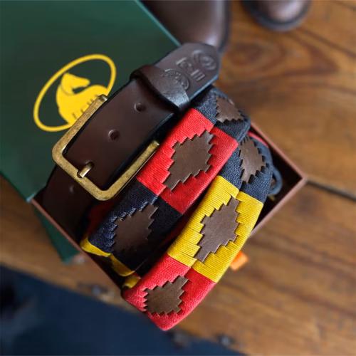 Havana Brown Leather Polo Belt #012