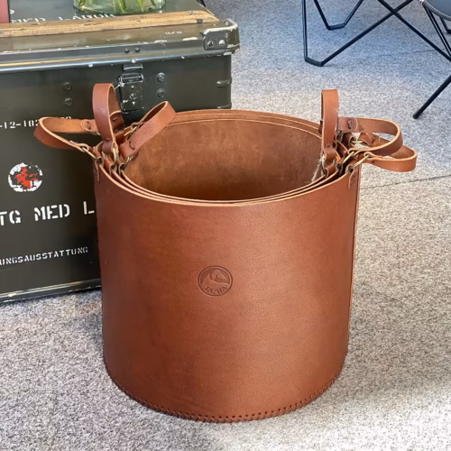 Leather bucket