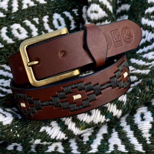 Havana Brown Leather Polo Belt #000