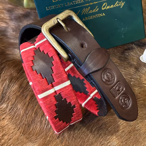 Havana Brown Leather Polo Belt #015