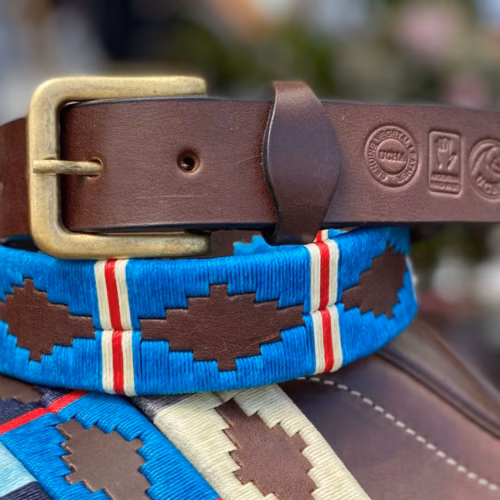 Havana Brown Leather Polo Belt #017
