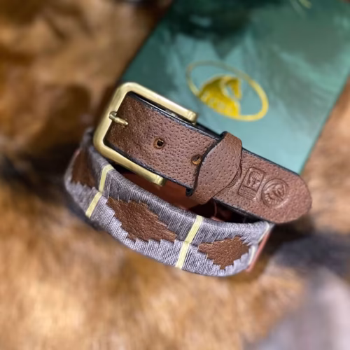 Havana Brown Leather Polo Belt #037