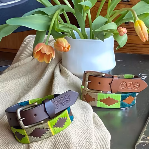 Havana Brown Leather Polo Belt #042