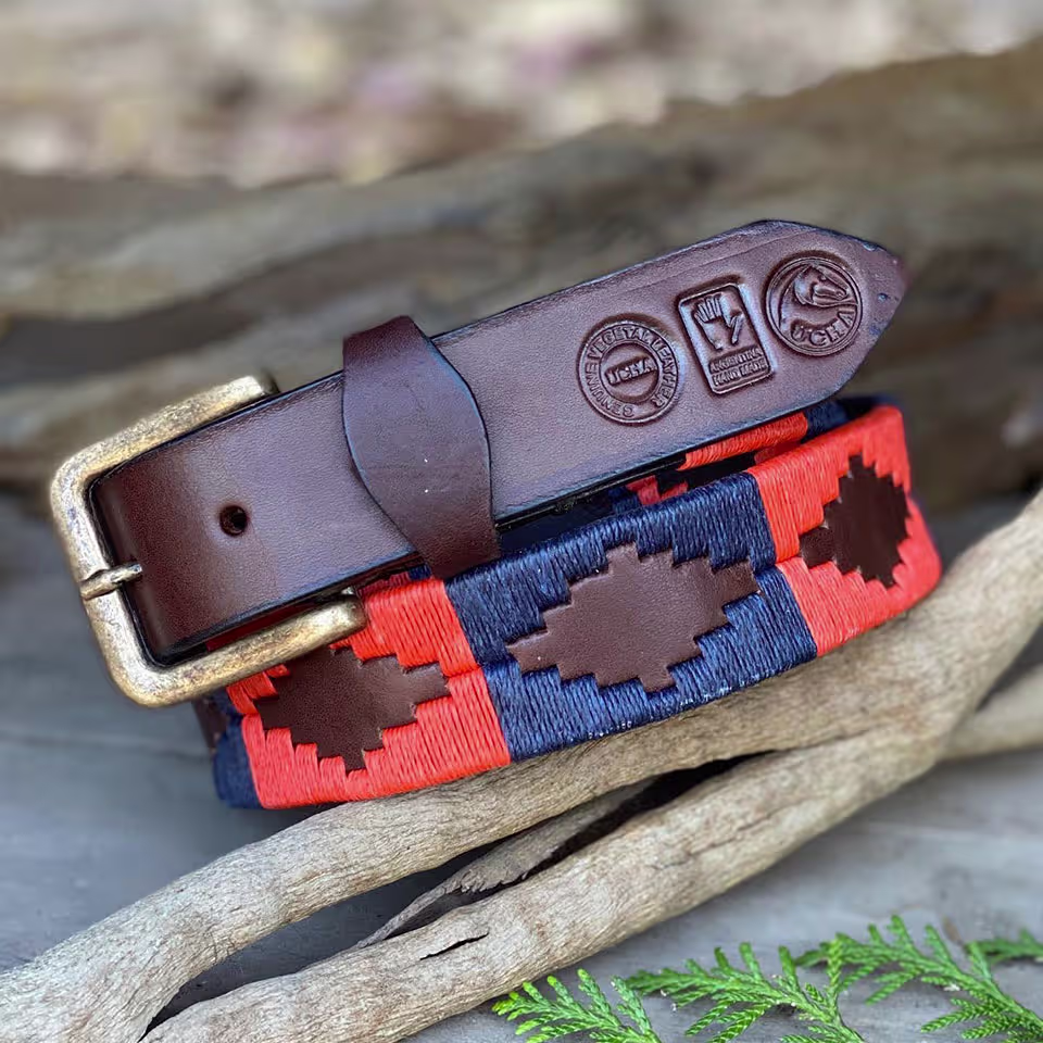 Havana Brown Leather Polo Belt #059