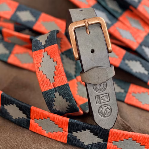 Havana Brown Leather Polo Belt #090