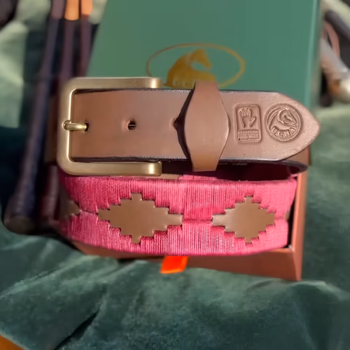 Havana Brown Leather Polo Belt #035
