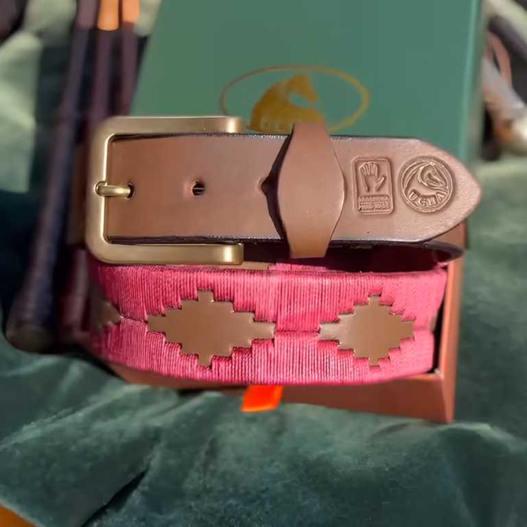 Havana Brown Leather Polo Belt #035