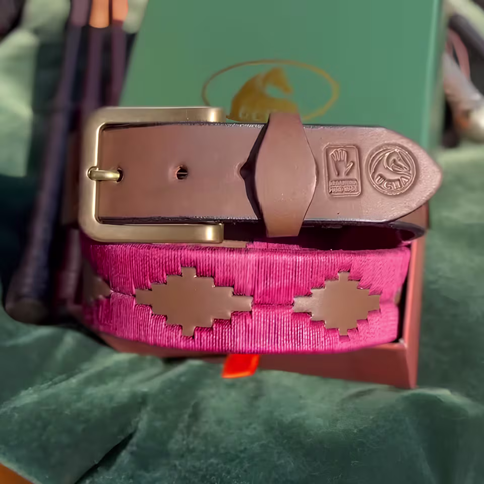 Havana Brown Leather Polo Belt #035